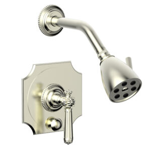 Phylrich MARVELLE Pressure Balance Shower and Diverter Set (Less Spout), Lever Handle 4-478 – Satin Nickel