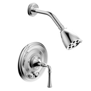 Phylrich BEADED Pressure Balance Shower and Diverter Set (Less Spout), Lever Handle 4-481 – Polished Chrome