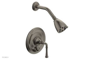 Phylrich BEADED Pressure Balance Shower and Diverter Set (Less Spout), Lever Handle 4-481 - Pewter