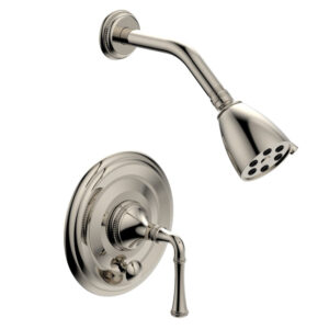 Phylrich BEADED Pressure Balance Shower and Diverter Set (Less Spout), Lever Handle 4-481 – Polished Nickel
