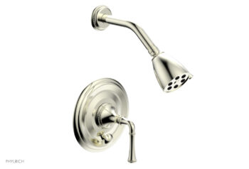Phylrich BEADED Pressure Balance Shower and Diverter Set (Less Spout), Lever Handle 4-481 - Satin Nickel