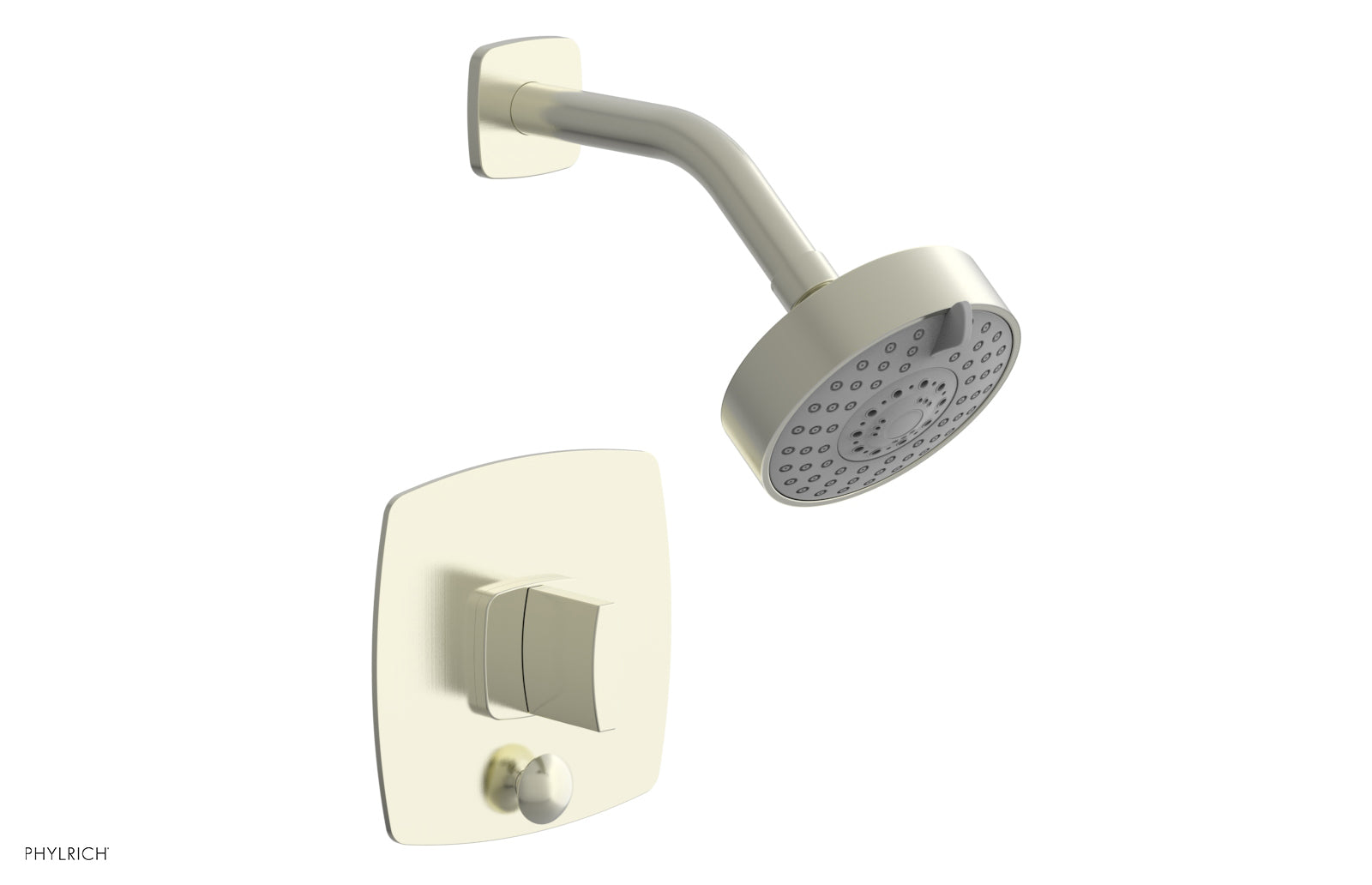 Phylrich RADI Pressure Balance Shower and Diverter Set (Less Spout), Blade Handle 4-557 - Satin Nickel