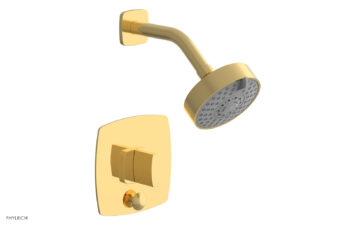 Phylrich RADI Pressure Balance Shower and Diverter Set (Less Spout), Blade Handle 4-557 - Polished Gold