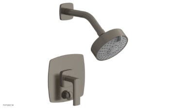 Phylrich RADI Pressure Balance Shower and Diverter Set (Less Spout), Lever Handle 4-558 - Pewter