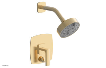 Phylrich RADI Pressure Balance Shower and Diverter Set (Less Spout), Lever Handle 4-558 - Satin Brass