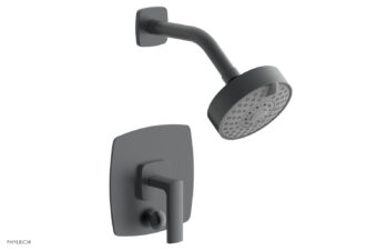 Phylrich RADI Pressure Balance Shower and Diverter Set (Less Spout), Lever Handle 4-558 - Gun Metal
