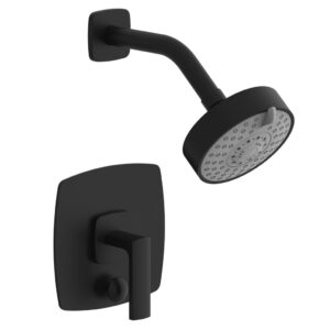 Phylrich RADI Pressure Balance Shower and Diverter Set (Less Spout), Lever Handle 4-558 – Matte Black
