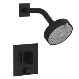 Phylrich DIAMA Pressure Balance Shower and Diverter Set (Less Spout), Blade Handle 4-565 – Matte Black