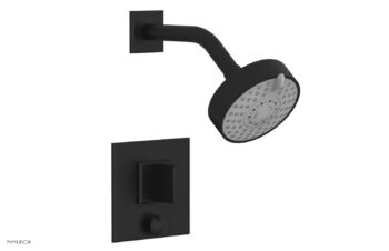 Phylrich DIAMA Pressure Balance Shower and Diverter Set (Less Spout), Blade Handle 4-565 - Matte Black