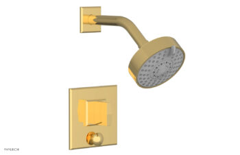 Phylrich DIAMA Pressure Balance Shower and Diverter Set (Less Spout), Blade Handle 4-565 - Polished Gold