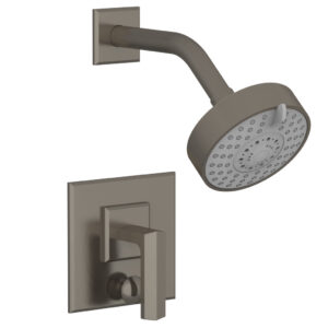Phylrich DIAMA Pressure Balance Shower and Diverter Set (Less Spout), Lever Handle 4-566 – Pewter