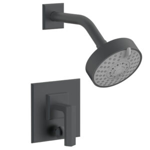 Phylrich DIAMA Pressure Balance Shower and Diverter Set (Less Spout), Lever Handle 4-566 – Gun Metal