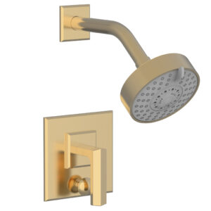 Phylrich DIAMA Pressure Balance Shower and Diverter Set (Less Spout), Lever Handle 4-566 – Satin Brass