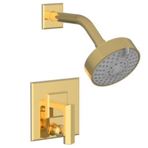 Phylrich DIAMA Pressure Balance Shower and Diverter Set (Less Spout), Lever Handle 4-566 – Polished Gold