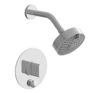 Phylrich ROND Pressure Balance Shower and Diverter Set (Less Spout), Blade Handle 4-572 – Polished Chrome