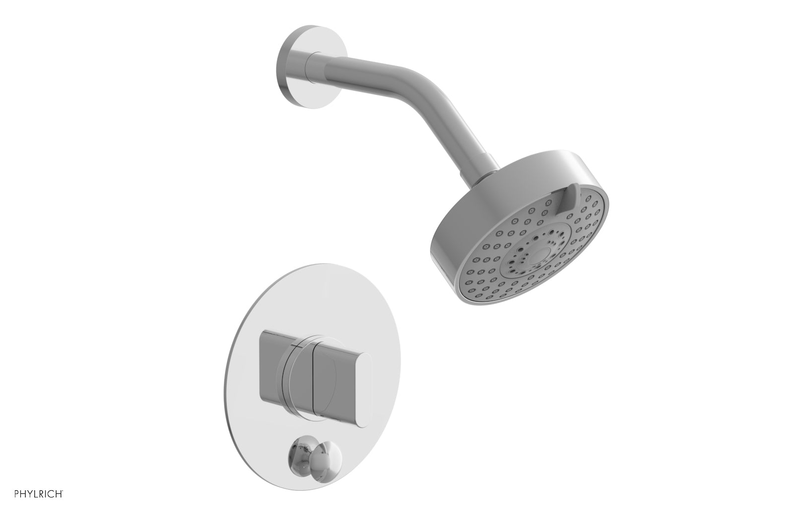 Phylrich ROND Pressure Balance Shower and Diverter Set (Less Spout), Blade Handle 4-572 - Polished Chrome