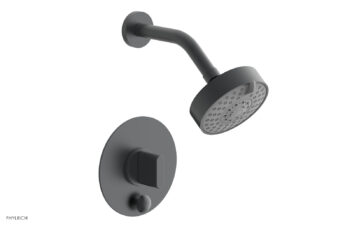 Phylrich ROND Pressure Balance Shower and Diverter Set (Less Spout), Blade Handle 4-572 - Gun Metal