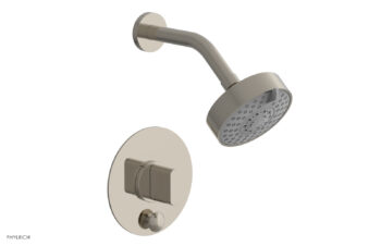 Phylrich ROND Pressure Balance Shower and Diverter Set (Less Spout), Blade Handle 4-572 - Polished Nickel
