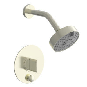 Phylrich ROND Pressure Balance Shower and Diverter Set (Less Spout), Blade Handle 4-572 – Satin Nickel
