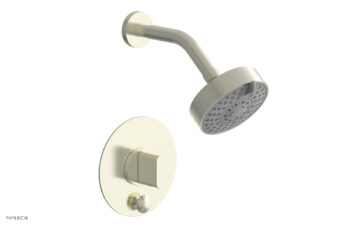 Phylrich ROND Pressure Balance Shower and Diverter Set (Less Spout), Blade Handle 4-572 - Satin Nickel