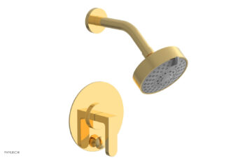 Phylrich ROND Pressure Balance Shower and Diverter Set (Less Spout), Lever Handle 4-573 - Polished Gold