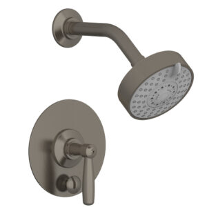Phylrich WORKS Pressure Balance Shower and Diverter Set (Less Spout), Lever Handle 4-615 – Pewter
