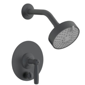 Phylrich WORKS Pressure Balance Shower and Diverter Set (Less Spout), Lever Handle 4-615 – Gun Metal