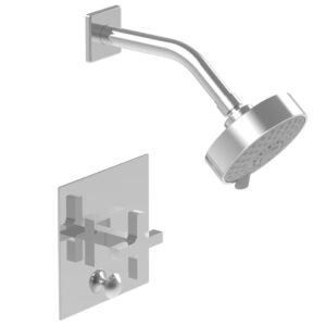 Phylrich CROI – Pressure Balance Shower and Diverter Set (Less Spout), Cross Handle 4-729 – Polished Chrome