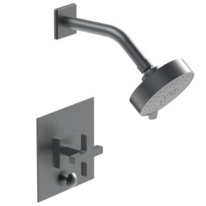 Phylrich CROI – Pressure Balance Shower and Diverter Set (Less Spout), Cross Handle 4-729 – Gun Metal