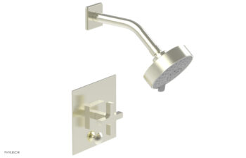 Phylrich CROI - Pressure Balance Shower and Diverter Set (Less Spout), Cross Handle 4-729 - Satin Nickel