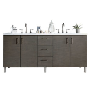 Metropolitan 72" Double Vanity, Silver Oak