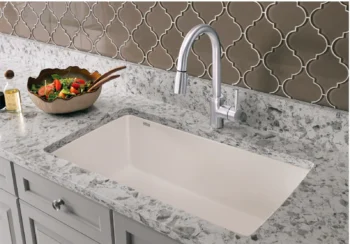 Blanco Diamond SILGRANIT 33" Super Single Undermount Kitchen Sink - White - Image 2
