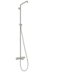 Hansgrohe Croma E Showerpipe with Tub Filler without Shower Components in Brushed Nickel
