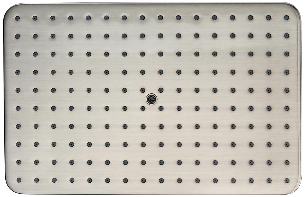 Dawn® Single Function Rectangle Rain Showerhead, Brushed Nickel