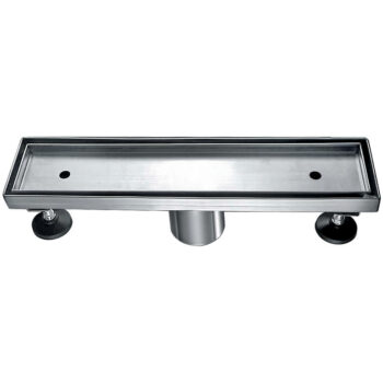 Dawn® Colorado River Series - Tile Insert Linear Shower Drain 12"L In Polished satin