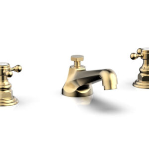 Phylrich HEX TRADITIONAL Widespread Faucet 500-01 – Satin Brass