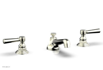 Phylrich HEX TRADITIONAL Widespread Faucet Lever Handles 500-02 - Satin Nickel