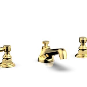 Phylrich HEX TRADITIONAL Widespread Faucet Lever Handles 500-02 – Polished Gold