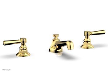 Phylrich HEX TRADITIONAL Widespread Faucet Lever Handles 500-02 - Polished Gold