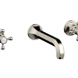 Phylrich HEX TRADITIONAL Wall Lavatory Set 500-11 – Polished Nickel