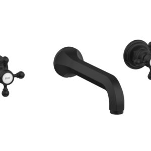Phylrich HEX TRADITIONAL Wall Lavatory Set 500-11 – Matte Black