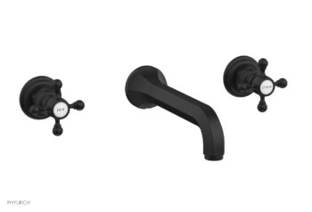 Phylrich HEX TRADITIONAL Wall Lavatory Set 500-11 - Matte Black