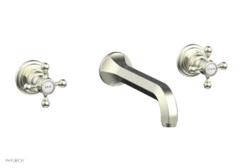 Phylrich HEX TRADITIONAL Wall Lavatory Set 500-11 - Satin Nickel