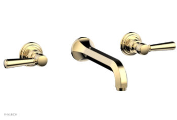 Phylrich HEX TRADITIONAL Wall Lavatory Set 500-12 - Satin Brass