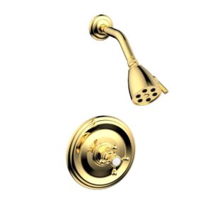 Phylrich HEX TRADITIONAL Pressure Balance Shower Set 500-21 – Polished Gold