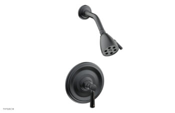 Phylrich HEX TRADITIONAL Pressure Balance Shower Set - Black Marble 500-23 - Gun Metal