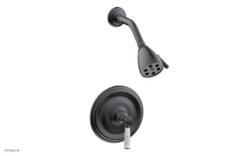 Phylrich HEX TRADITIONAL Pressure Balance Shower Set - White Marble 500-23 - Gun Metal
