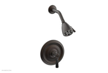 Phylrich HEX TRADITIONAL Pressure Balance Shower Set - Black Marble 500-23 - Oil Rubbed Bronze