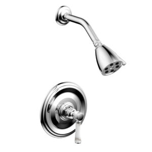 Phylrich HEX TRADITIONAL Pressure Balance Shower Set – White Marble 500-23 – Polished Chrome