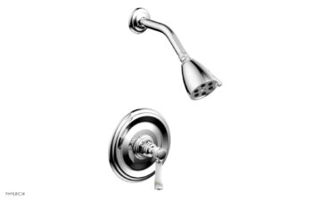 Phylrich HEX TRADITIONAL Pressure Balance Shower Set - White Marble 500-23 - Polished Chrome